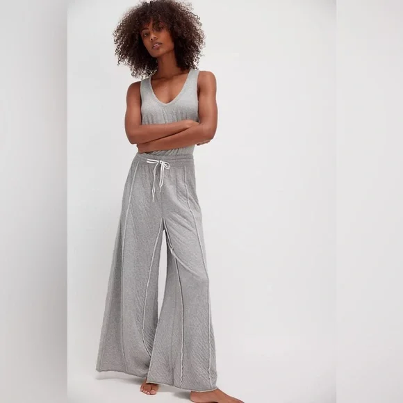 FREE PEOPLE | ✨NEW✨ Wait A Minute Jumpsuit in Heather Grey - Picture 2 of 4
